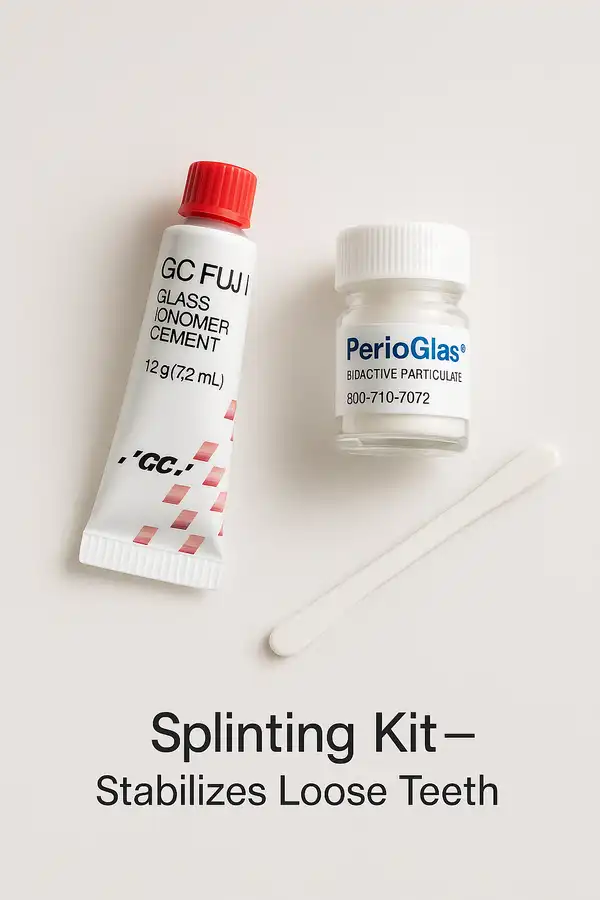 PerioGlas and GC Fuji splint materials – used for stabilizing loose teeth in children